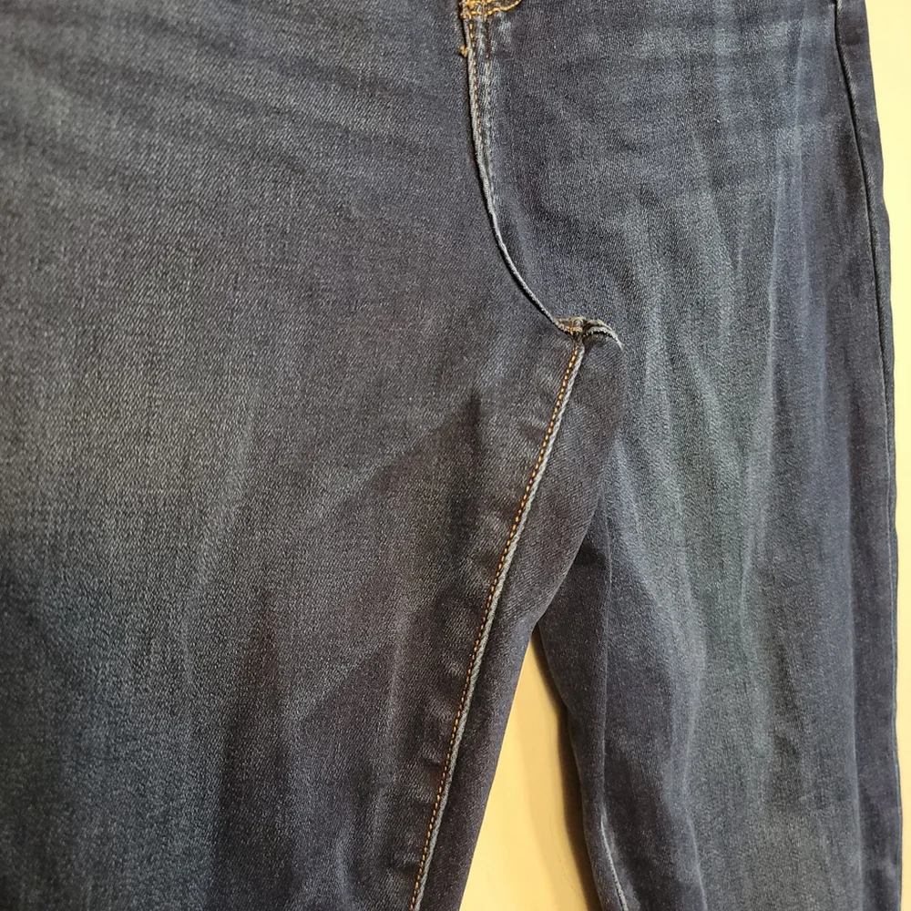 American Eagle Jeans Curvy Super Hi Rise Jeggings Skinny Dark Blue Wash AE 6